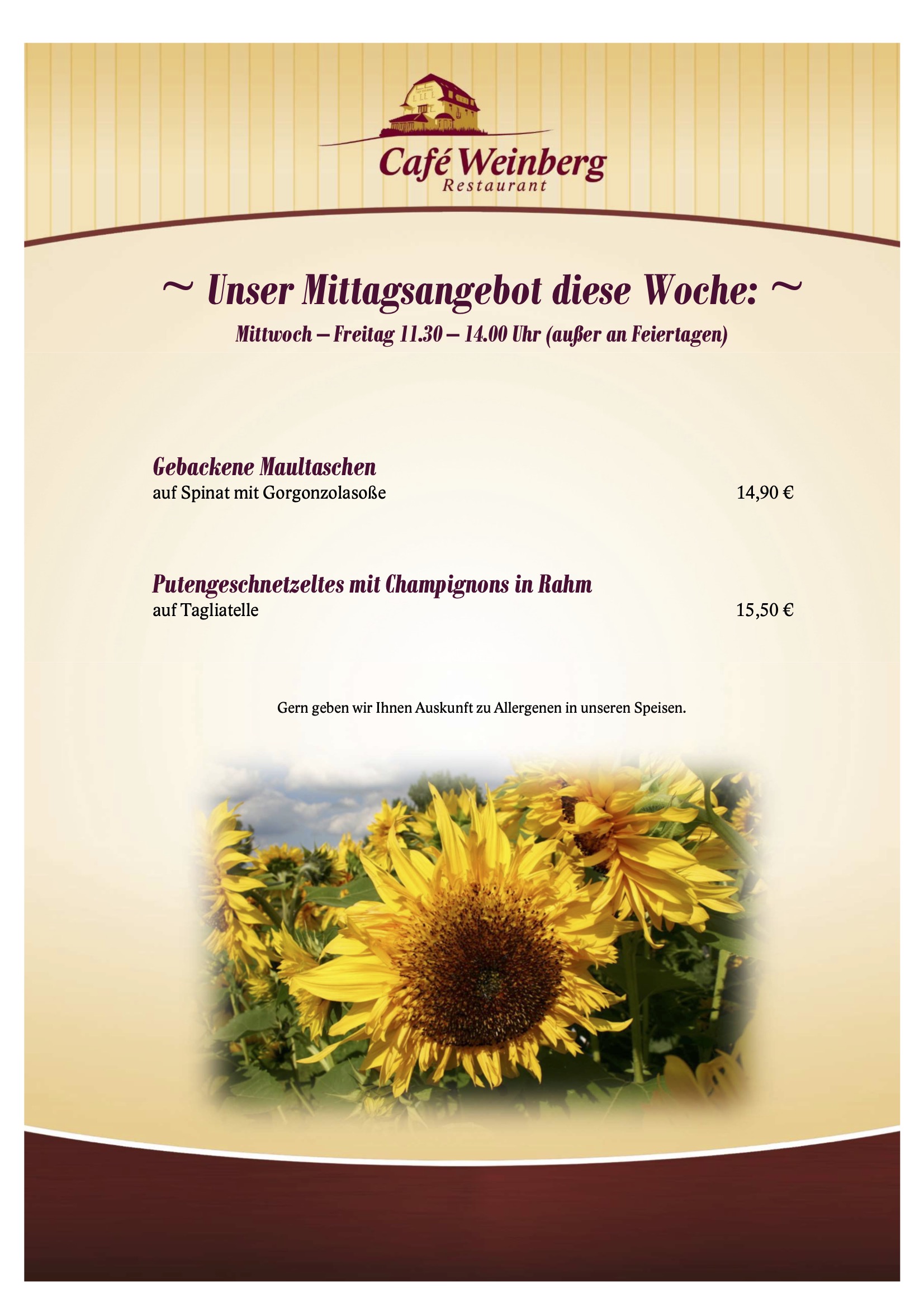 Mittagsangebot